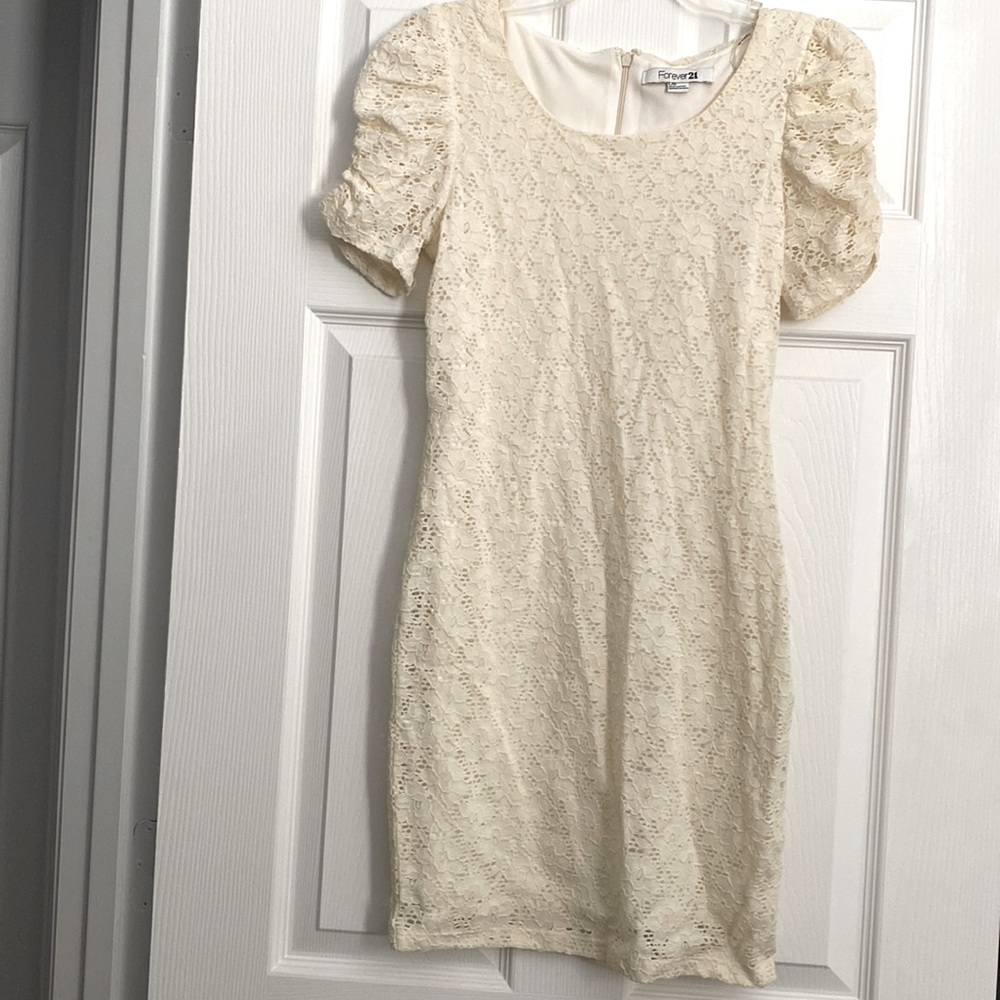 Cream Lace Dress
